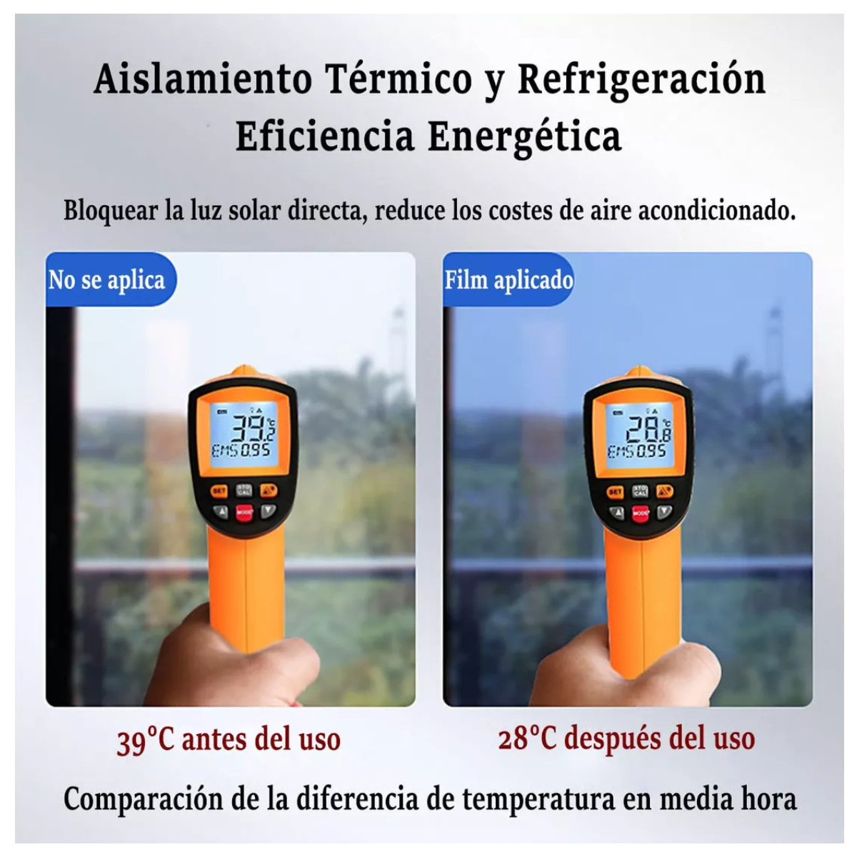 Vinil de Ventana Anti-UV 1 M x 60 CM